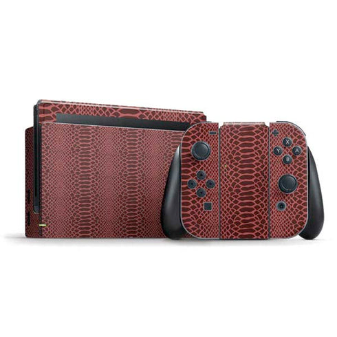 Marsala Snake Skin Nintendo Skins